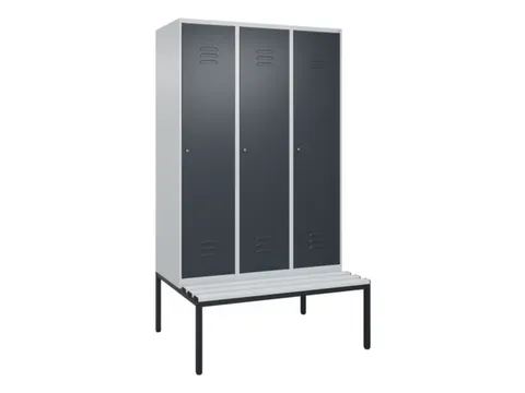 locker voor scheiding van kleding,HxBxD 2120x1200x815mm,3vak