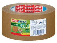 Verpakkingstape tesapack Paper Strong ecoLogo 50mmx50m Bruin