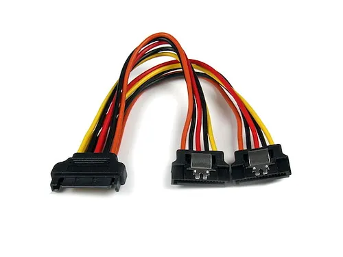 15cm vastklikkende SATA voeding-Y-splitterkabeladapter M/F