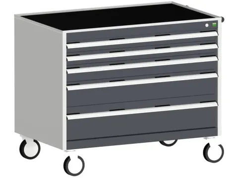 ladekast HxBxD 880x1050x650mm 5laden romp RAL7035 front RAL7016