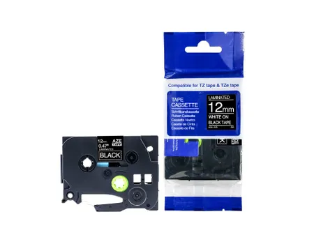 Labeltape Brother Compatible Tze-335 12Mm Wit Op Zwart