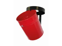 afvalbak,vlamdovend,30l,HxØ 415x344mm,wandmontage,kop zwart