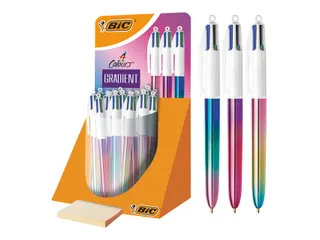 Balpen Bic 4kleuren gradient medium assorti - 1