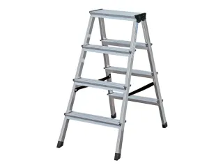 Lichte Universele Trapladder 0.95m H 0 65m 2x4treden Incl. Bordes - 1