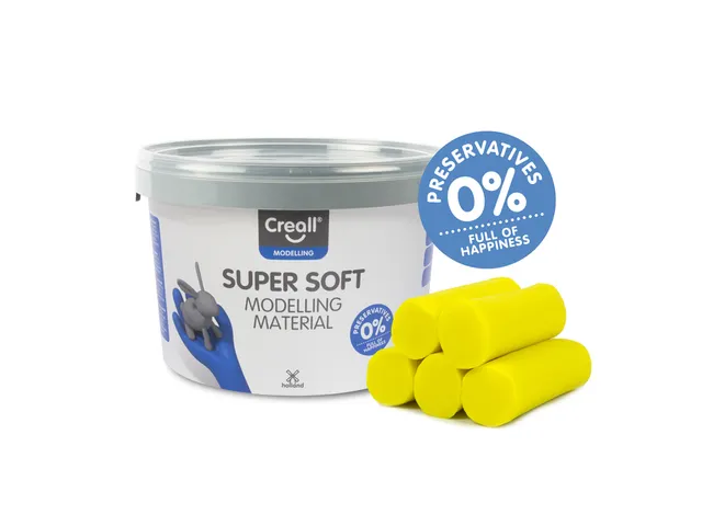 Pâte à modeler Creall Super Soft jaune 1750g