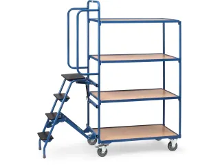 Orderverzamelwagens 2108 250kg 1000x600mm 4 Etages Hout - 1