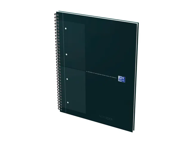 Spiraalblok Oxford International Notebook A4+ ruit 5x5mm Zwart