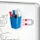 magnetisch pennenbakje Gloss Blue Ocean, blauw