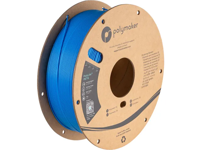Polymaker PolyLite PETG filament 1,75 mm Electric Blauw 1kg