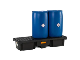 PE-opvangbak,v. 3x200l vat,opvangvol. 215l,HxBxD 330x1860x660mm - 2