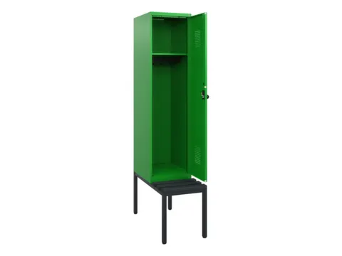 locker met bank,HxBxD 1950x400x815mm,1vak,vak B 400mm,draaigrendel