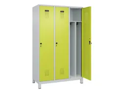 locker voor scheiding van kleding,HxBxD 1950x1200x500mm,3vak