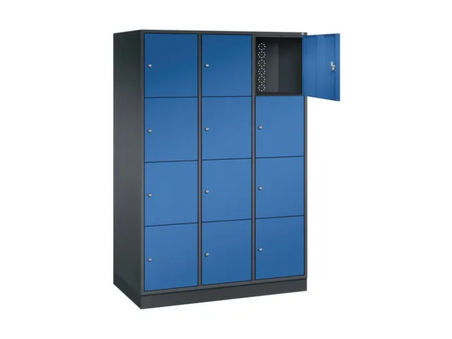 grootvolume-lockersysteem,HxBxD 1950x1220x600mm,3x4vakken,cil.-slot