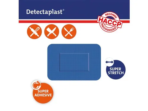 Detectaplast 8251 Textielpleister Elastisch Blauw 50x72mm 50 Stuks