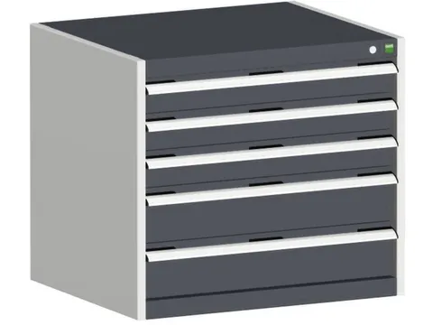 ladekast HxBxD 700x800x525mm 5laden romp RAL7035 front RAL7016