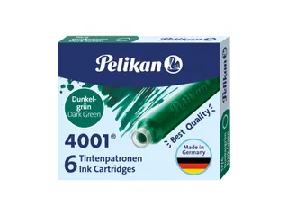 Inktpatroon Pelikan 4001 donkergroen 6 stuks - 4