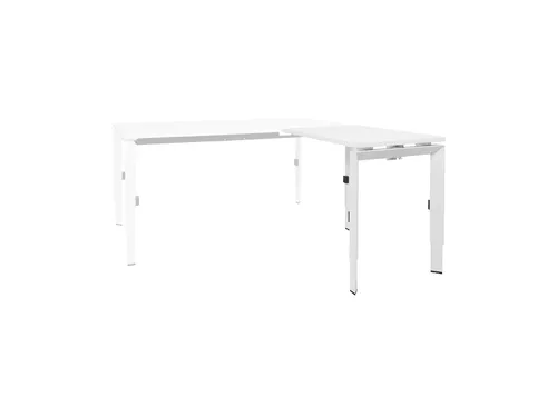 Bureau Linesto N3 aanbouwtafel 120x60cm krijtwit 25mm wit