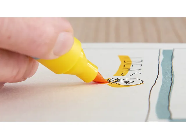 Marqueur chevalet edding 385 pointe pinceau jaune