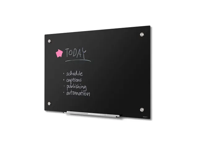 Scritto Glasbord Zwart 60x90cm met stift