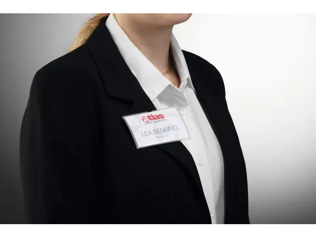 Naambadge CLICK FOLD 54x90 mm met magneet place and hold PP