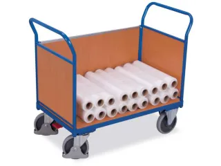 Platformwagen 400kg Laadvlak 850x480mm 3 Wanden Ral 5010 Beuken - 1