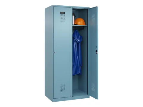 locker,HxBxD 1850x800x500mm,2vak,vak B 400mm,cil.-slot,staand op vloer