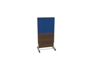 scheidingswand,HxB 1545x800mm,NV bruin hickory,BN6016-blauw - 1