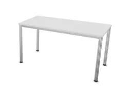 vergadertafel HxBxD 74x140x70cm rechthoekig Bl-wit 4voeten Alu