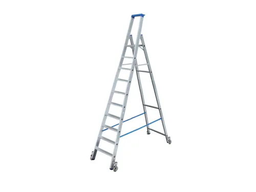 verrijdbare boktrap,eenzijdig,10treden,stand H 2,35m,balk L 3,2m