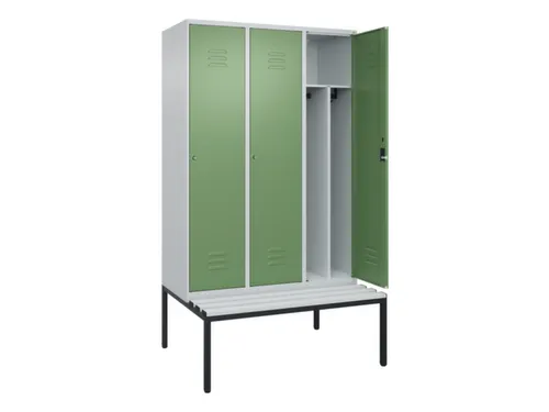 locker voor scheiding van kleding,HxBxD 2120x1200x815mm,3vak