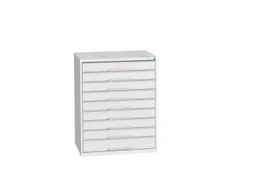 ladekast HxBxD 1000x800x550mm 9laden romp RAL7035 front RAL7035