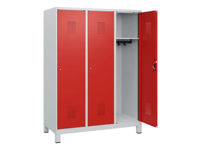 schoollocker,HxBxD 1630x1200x500mm,3vak,vak B 400mm,cil.-slot,voeten