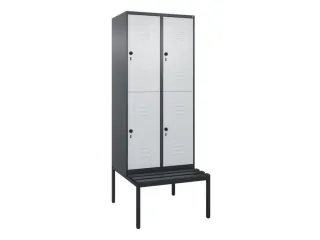 Dubbeldekse dekenkist,HxBxD 2120x800x815mm,2x2vak.,vak B 400mm - 1