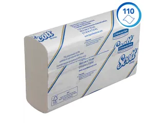 Handdoek Scott Slimfold m-vouw 1-laags 19x29,5cm wit 16x110stuks 5856 - 4
