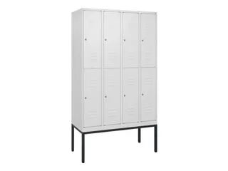 dubbeldekse locker,HxBxD 2120x1200x500mm,4x2vak.,vak B 300mm,cil.-slot - 1