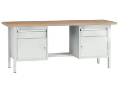 Werkbank Hxbxd 840x2000x700mm 2laden 150mm Ral5010 Front Ral5010