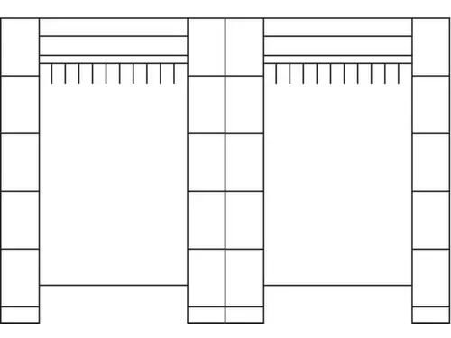locker met kapstok,HxBxD 1950x2840x480mm,romp RAL7016,front RAL7016