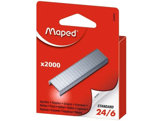 Agrafe Maped 24/6 galvanisée 2000 pièces