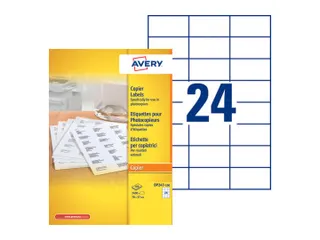 Etiket Avery DP247-100 70x37mm wit 2400stuks - 1