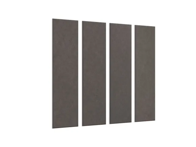 Akoestische PET-vilt wandtegels 30x120cm Donkergrijs 4 Stuks