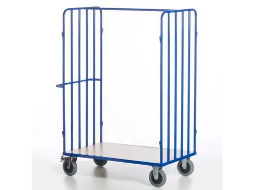 pakketwagen,draagverm. 600kg,laadvl. LxB 1200x800mm,houtetage,RAL5010