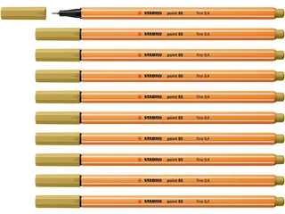 Fineliner STABILO point 88/66 fijn khaki - 8