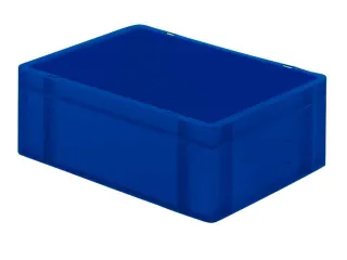 Euronorm-Stapelbak 33l 175x 600x 400mm Wanden/Bodem Gesloten Blauw - 1