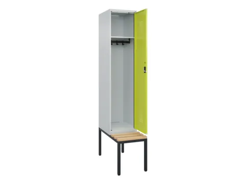 locker met bank,HxBxD 2120x400x815mm,1vak,vak B 400mm,cilinderslot