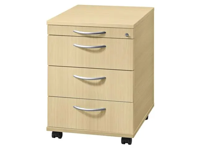 Mobiel Ladenblok Esdoorn 590x430x580mm Pennenlade 3laden Beugelgreep