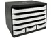 ladenblok Storebox Mini, zwart/wit
