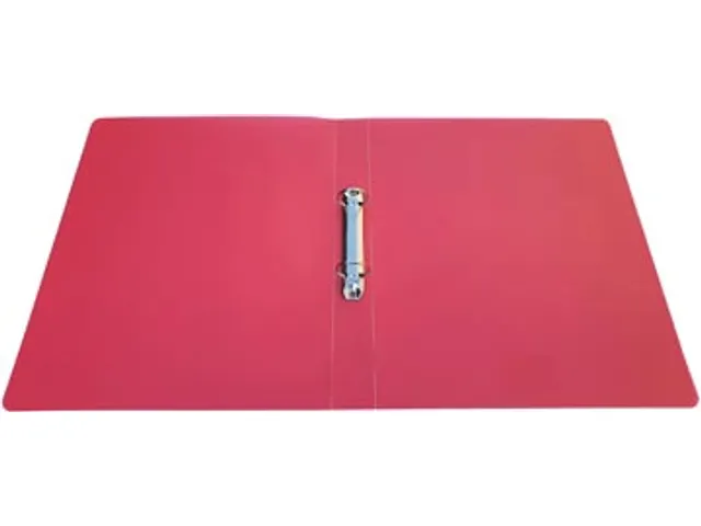 ringmap, voor ft A4, uit PP, 2 ringen van 25mm, transparant rood