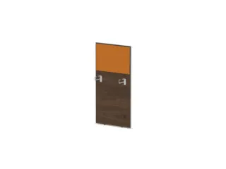 baliepaneel bureau aanbouw links 600mm NV bruin hickory BN3005-geel - 1