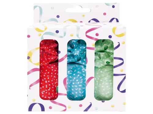 Cadeauversierset 3 rollen lint en 9 strikken assorti