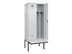 locker met bank,voor scheiding van kleding,HxBxD 2120x800x815mm,2vak